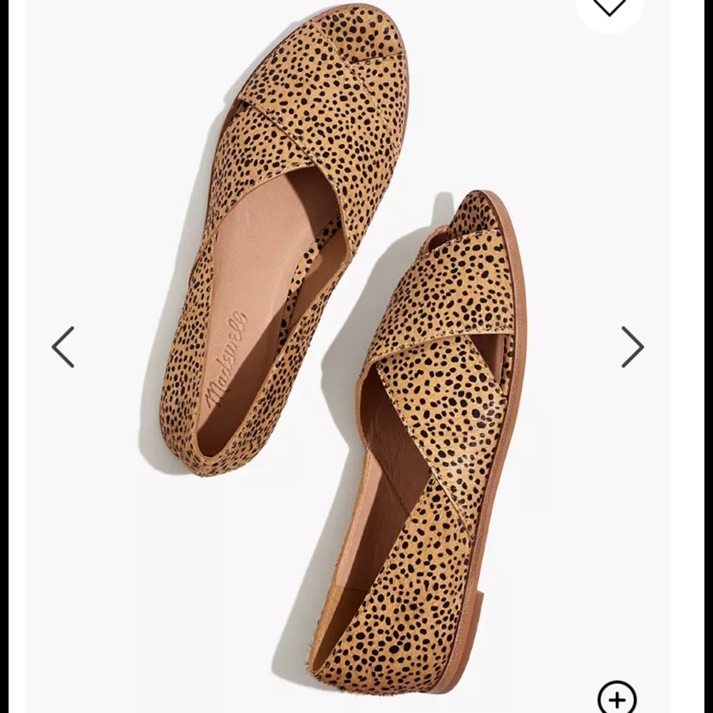 Madewell NEW animal print flats